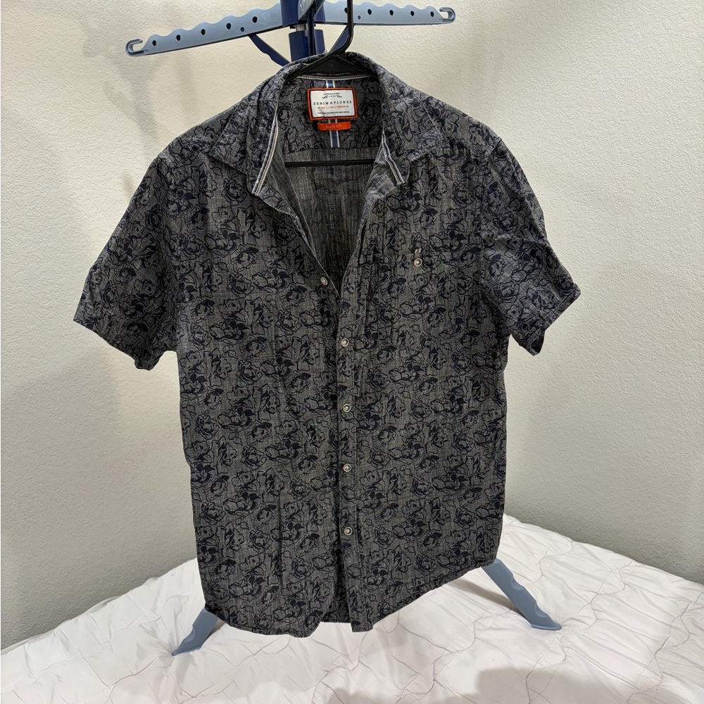 Denim & Flower Floral Button Down Shirt